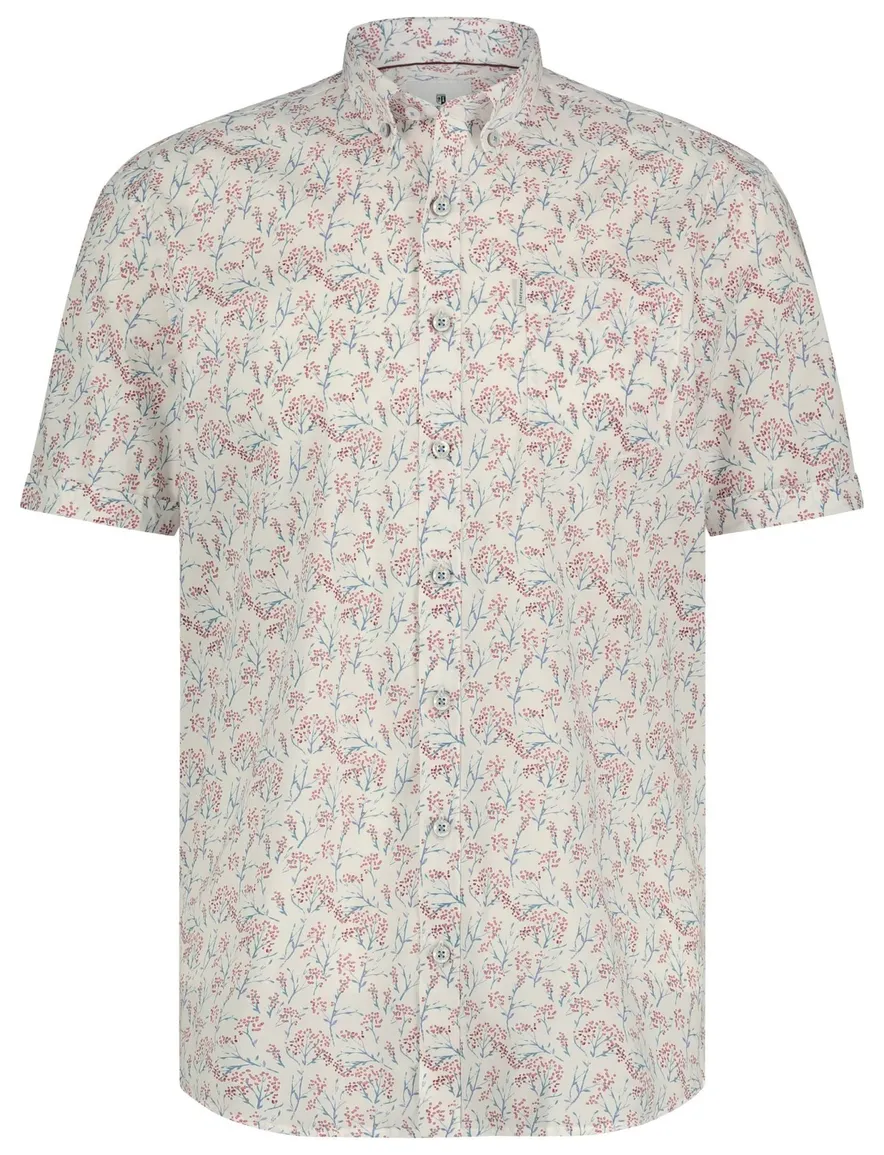 casual overhemd korte mouw wit State of Art Regular Fit