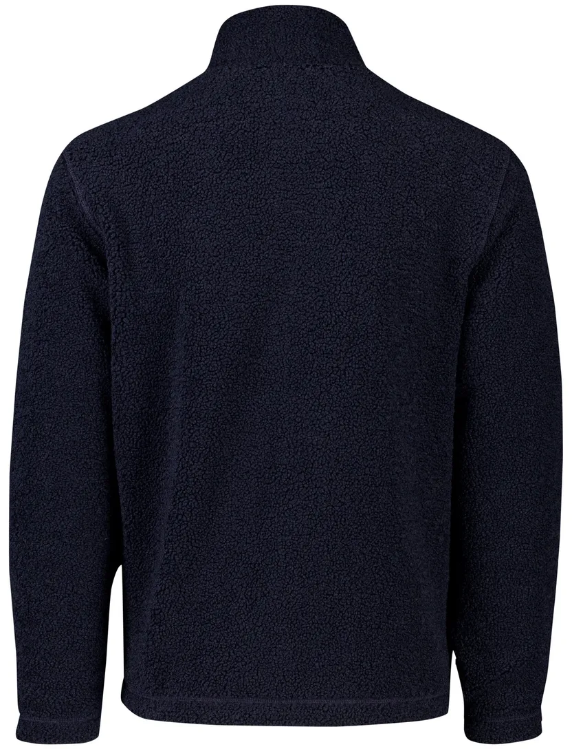 Gant regular fit fleece vest donkerblauw rits