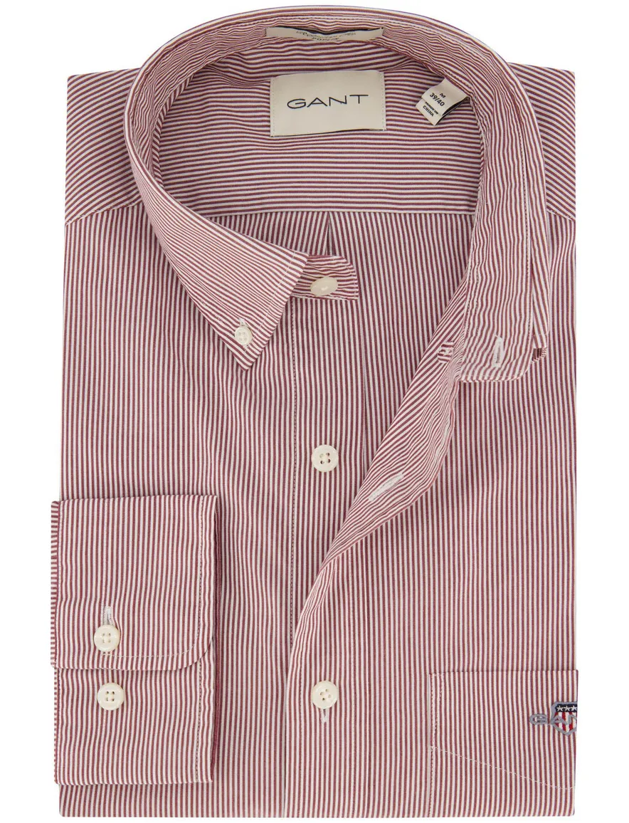 casual overhemd rood Gant Regular Fit