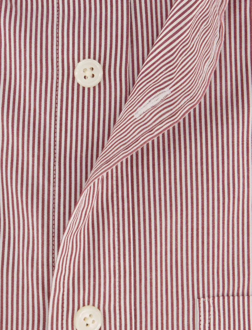 Gant regular fit casual overhemd rood gestreept