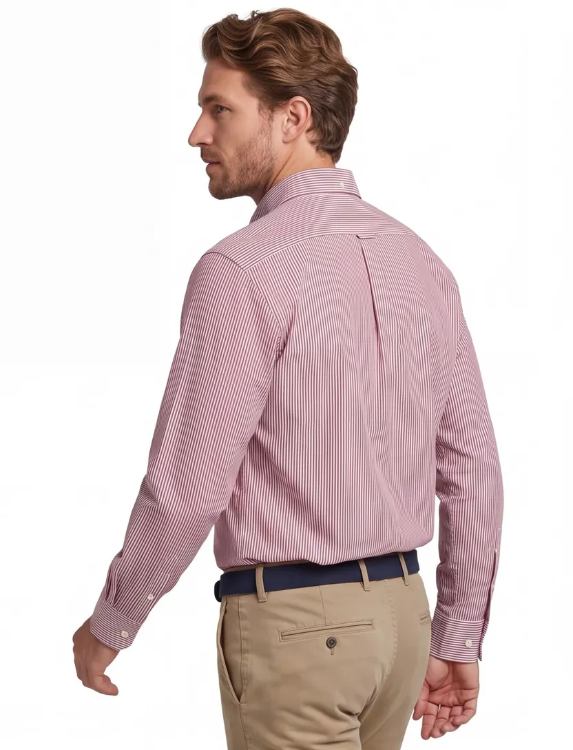 Gant casual overhemd regular fit rood katoen