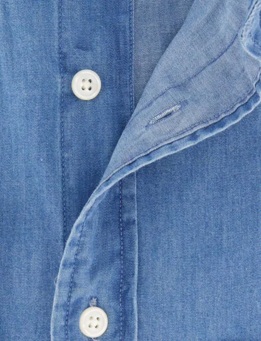 Gant Regular Fit casual overhemd blauw button-down boord