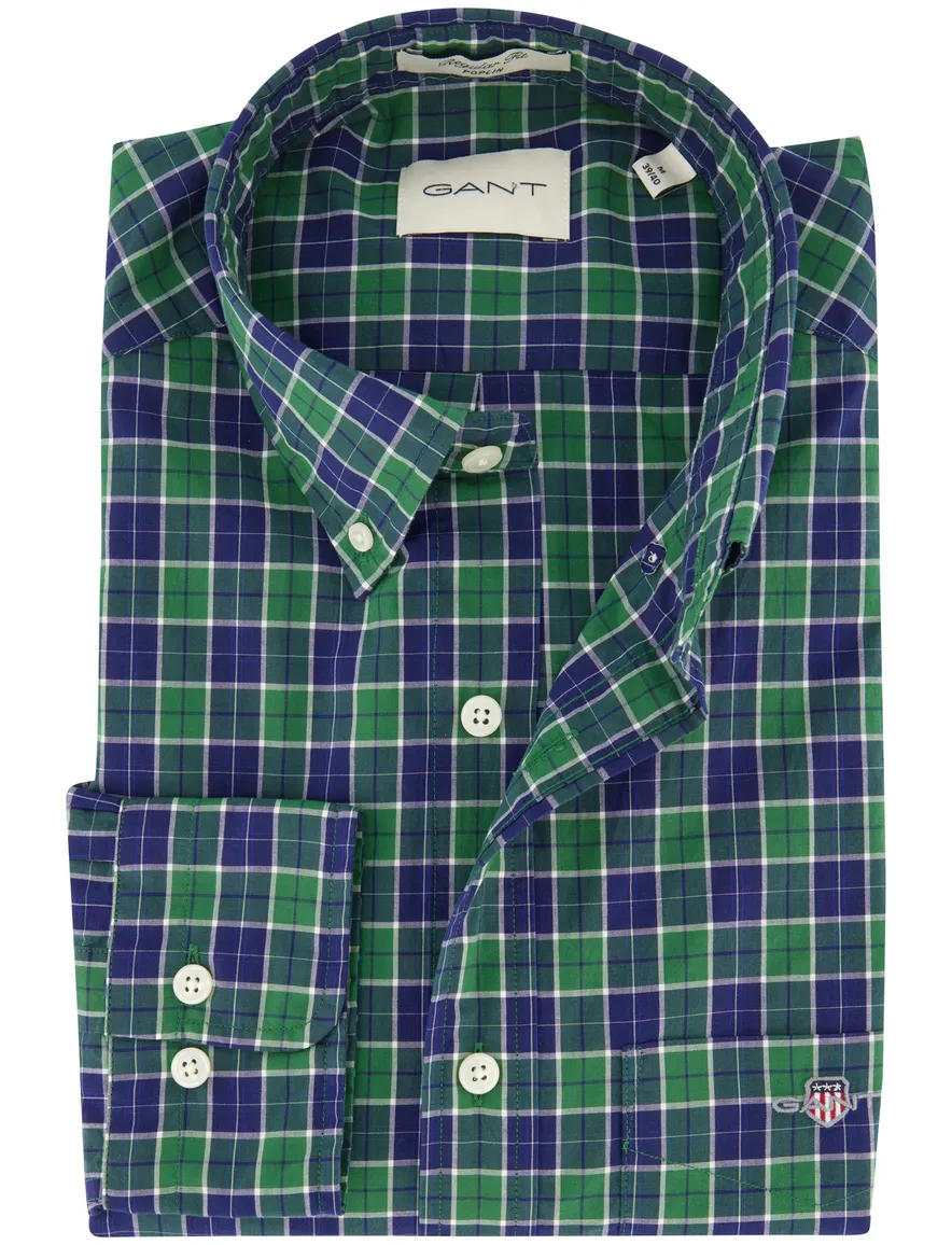 casual overhemd groen Gant Regular Fit
