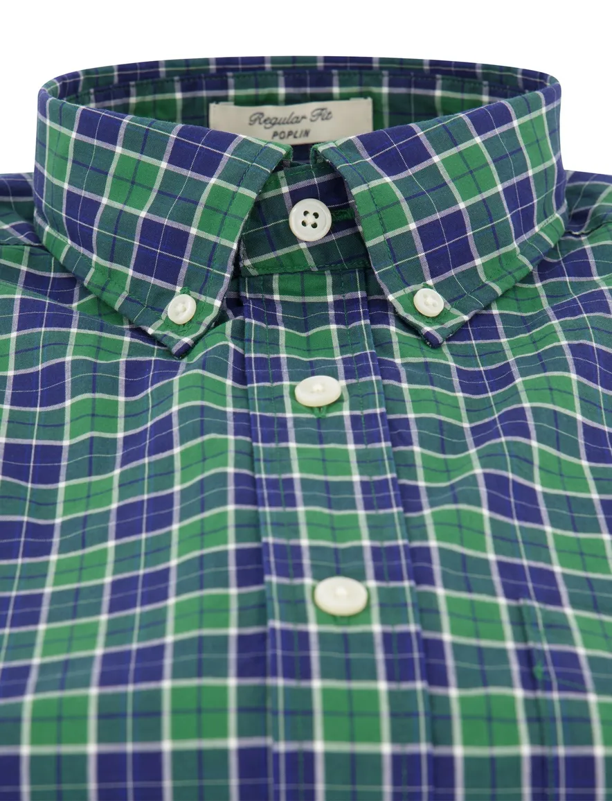 Gant Regular Fit casual overhemd groen geruit