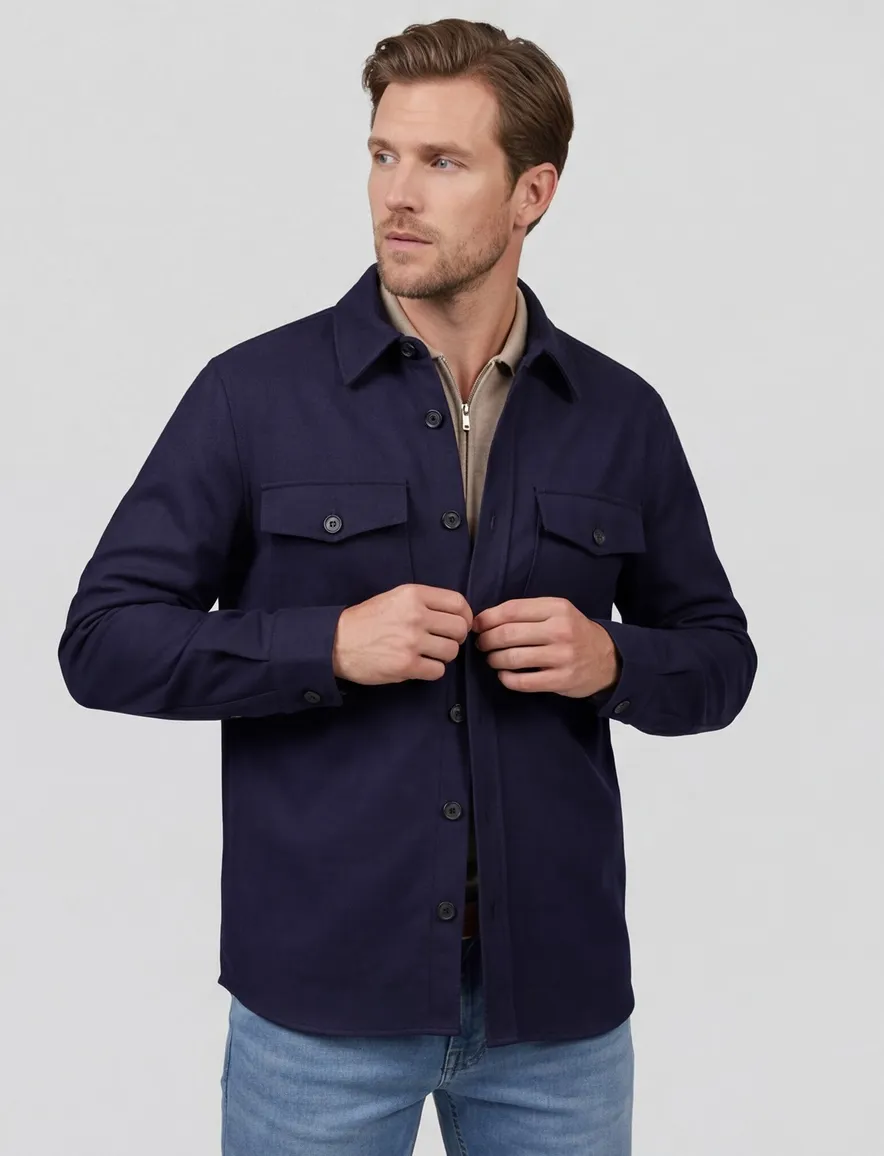 Overshirt donkerblauw Gant