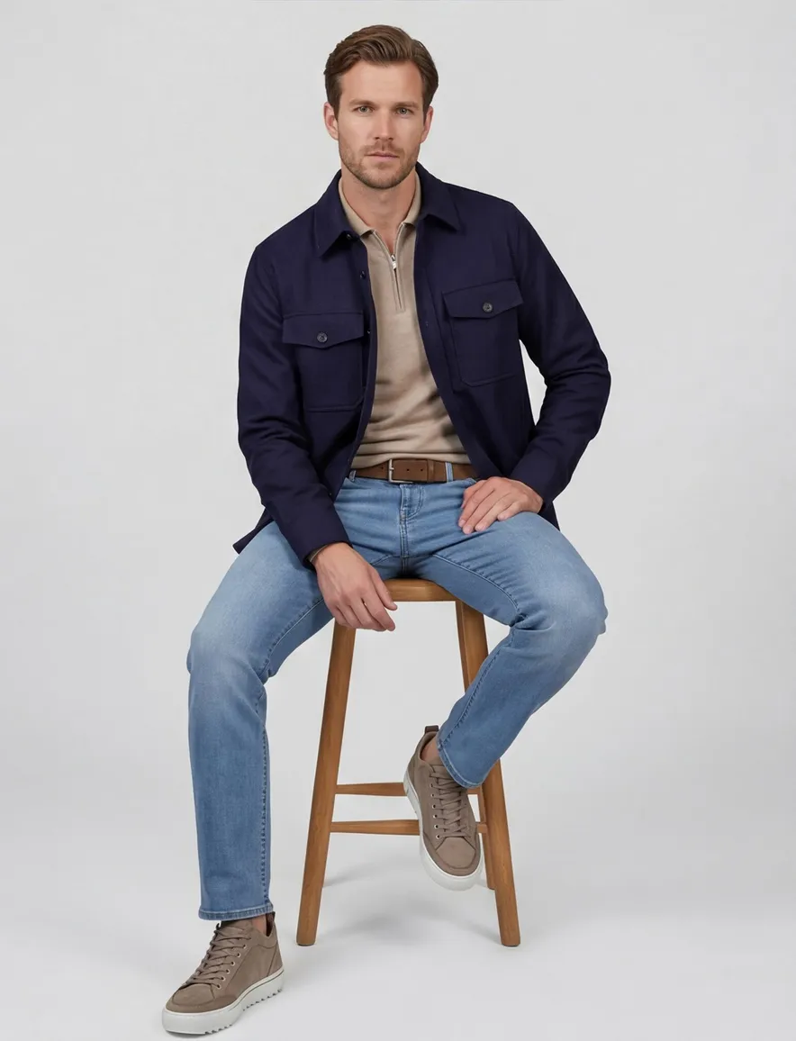 Overshirt donkerblauw Gant