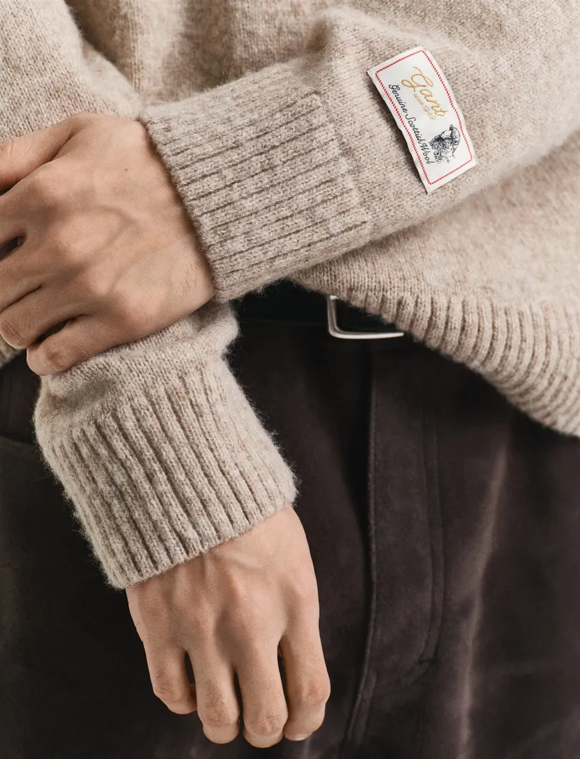 Gant trui regular fit beige wol