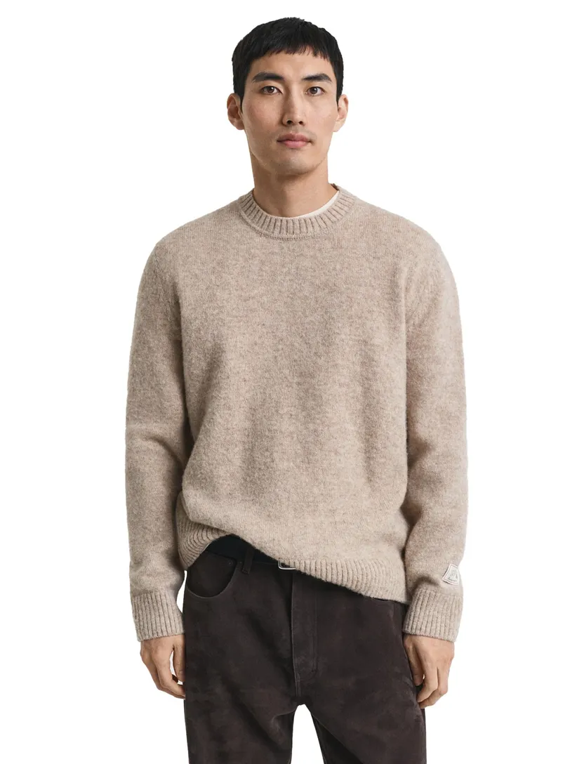 Gant trui regular fit beige wol