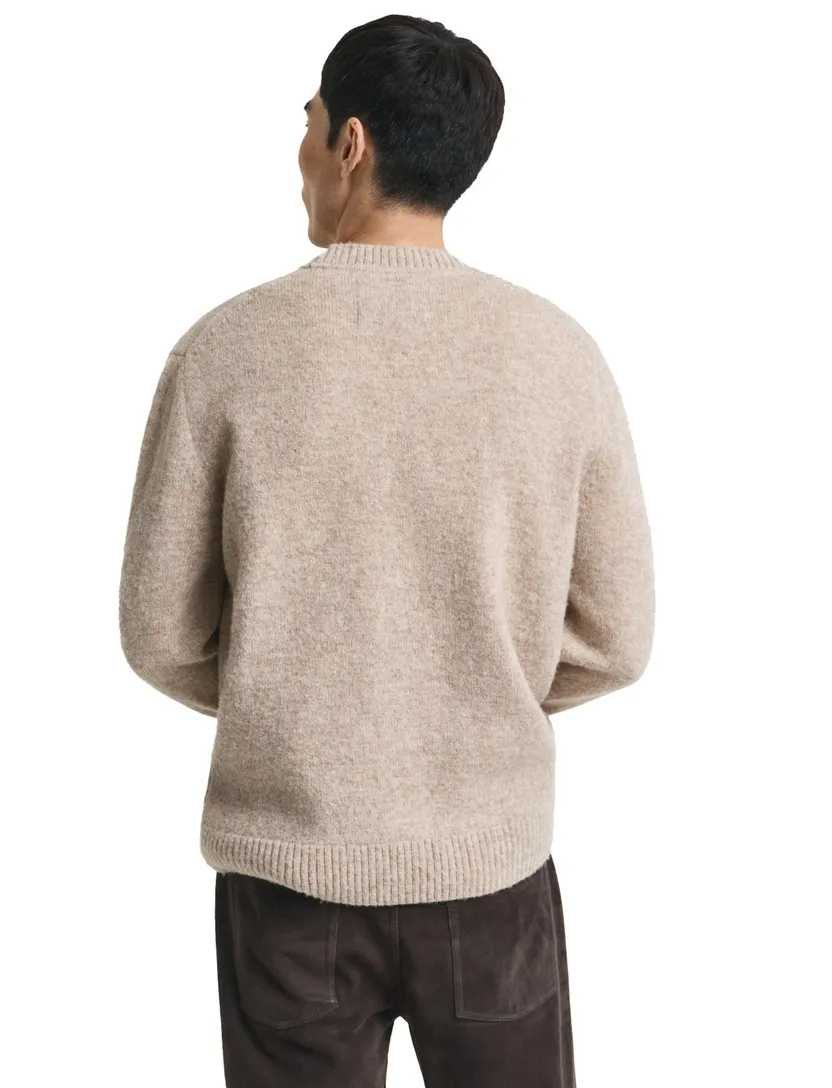 Gant trui regular fit beige wol