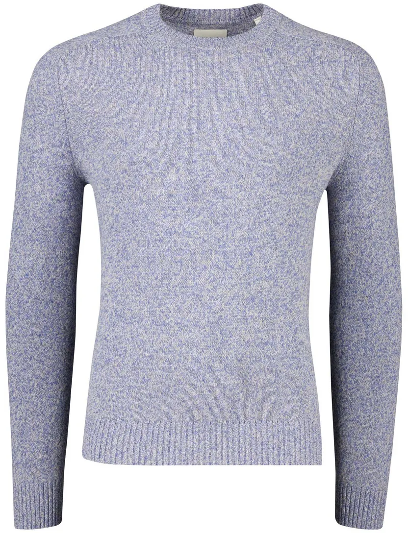 Gant regular fit trui blauw ronde hals lamswol