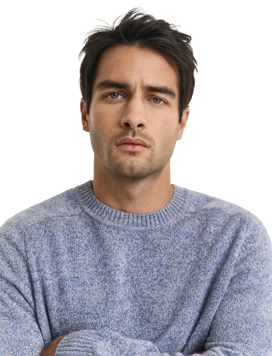 Gant regular fit trui blauw gemêleerd