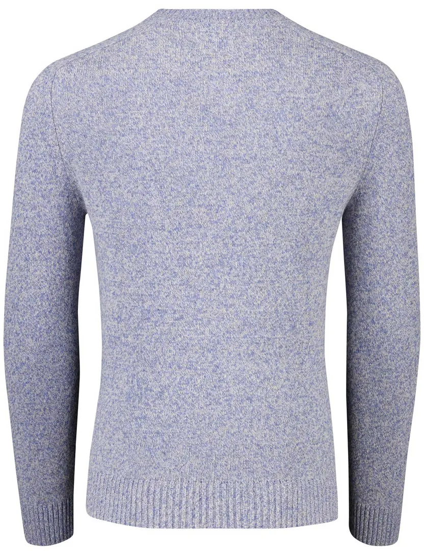 Gant regular fit trui blauw ronde hals lamswol