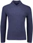 Gant Trui Blauw gemeleerd opstaande kraag wol