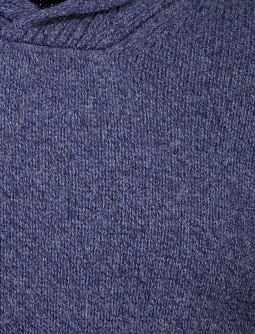 Gant Trui Blauw gemeleerd opstaande kraag