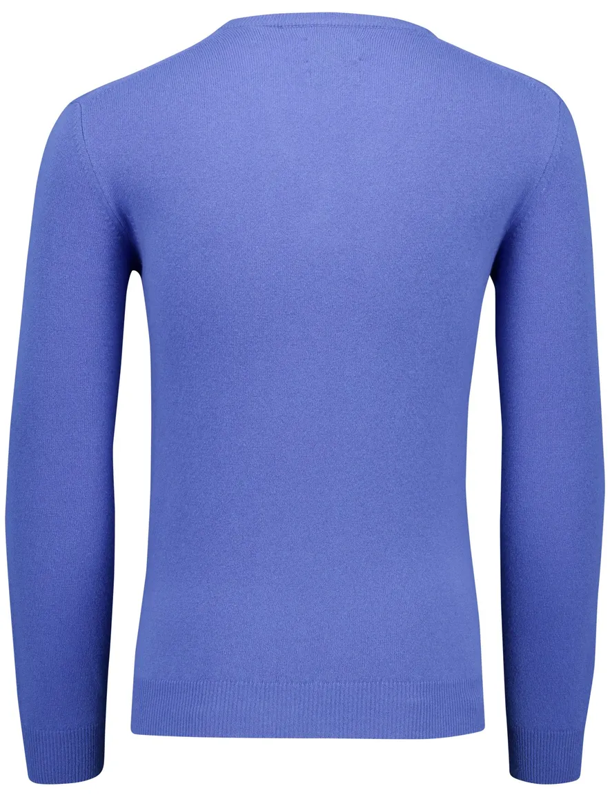 Gant v-hals trui lamswol blauw