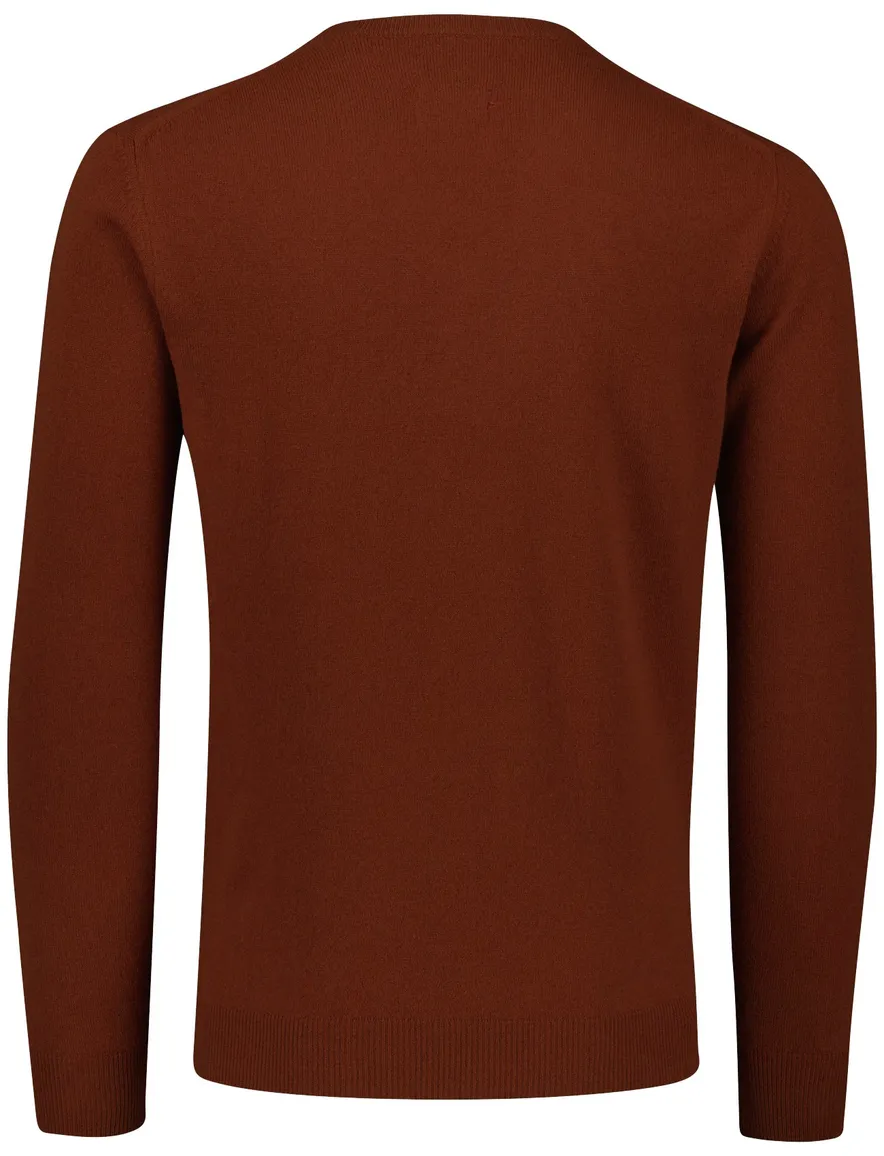 Gant trui oranje lamswol gebreid v hals