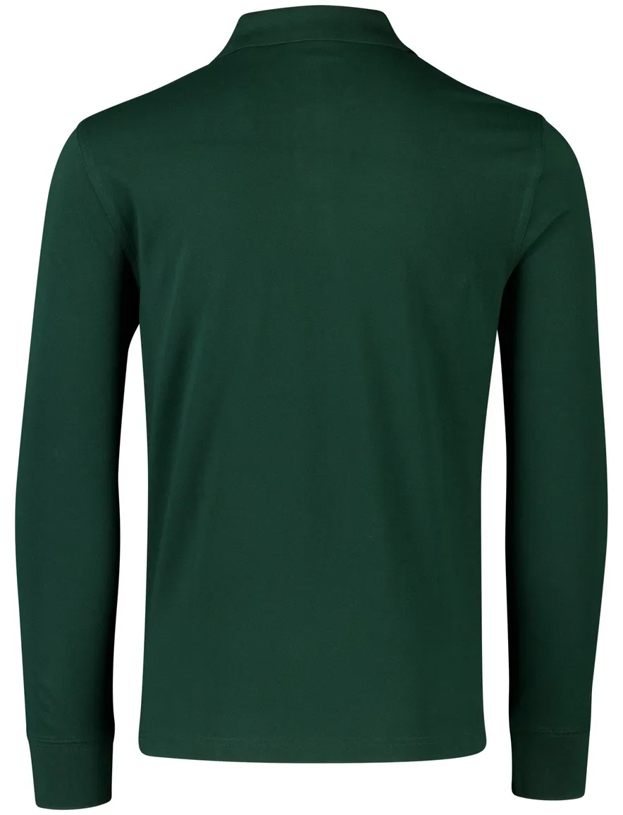Gant effen lange mouw polo Gant normale fit groen