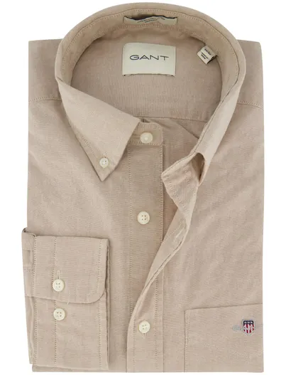 Gant Gant overhemd Regular Fit beige