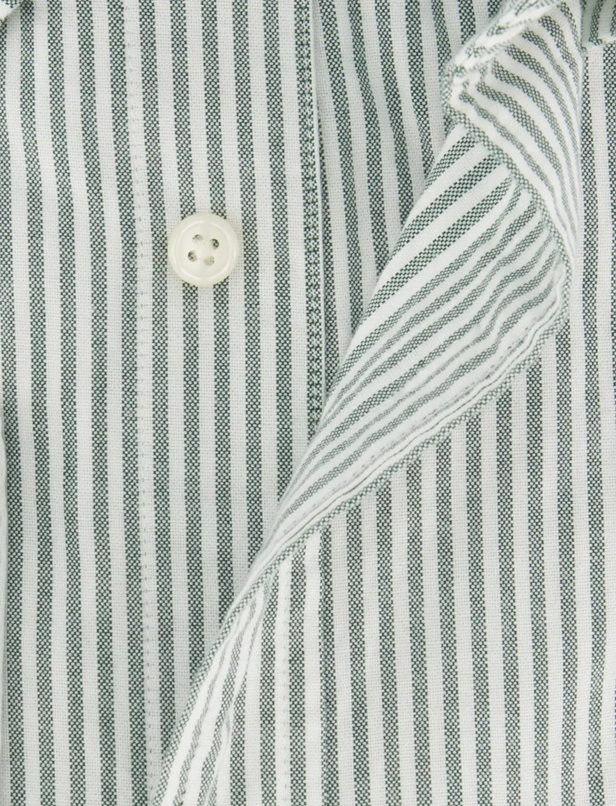 Gant regular fit casual overhemd groen gestreept