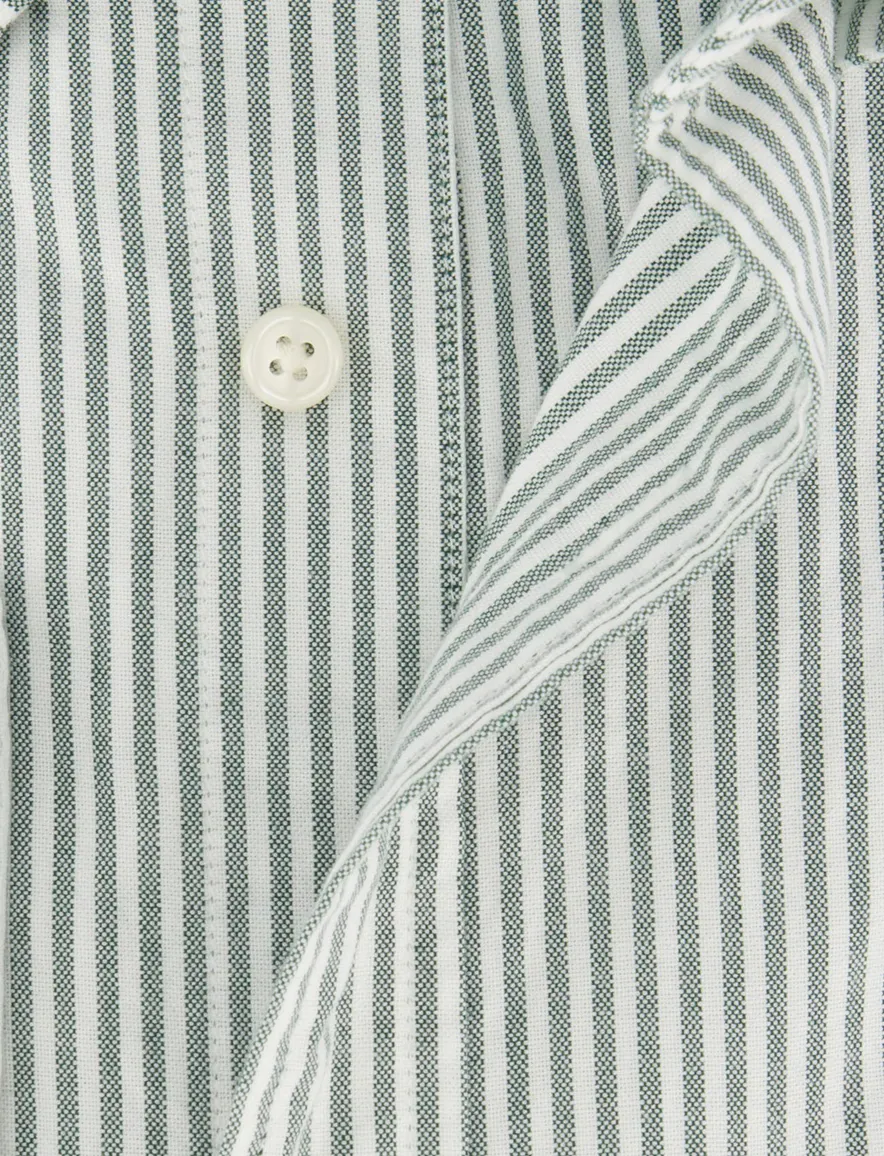 Gant regular fit casual overhemd groen gestreept