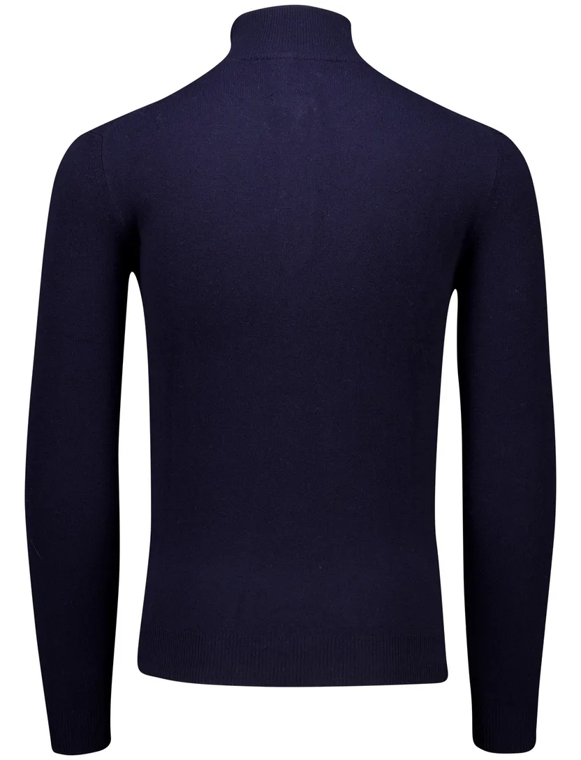 lamwollen trui Gant donkerblauw effen normale fit