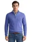 Gant trui blauw effen normale fit lamswol half zip