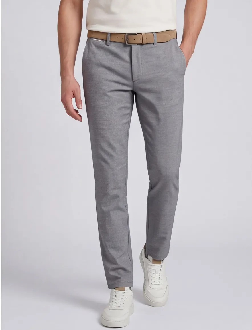 COM4 pantalon grijs modern chino collection