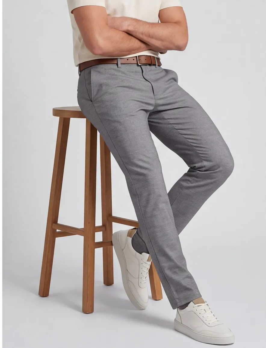 Com4 grijs chino modern chino collection katoen