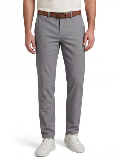 COM4 Modern chino collection pantalon COM4 grijs gemêleerd