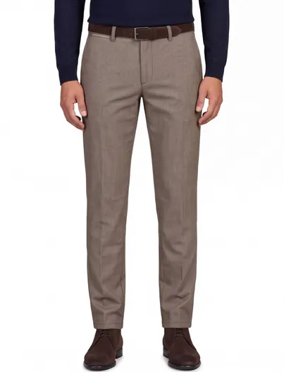 COM4 pantalon modern chino collection COM4 gemêleerd beige