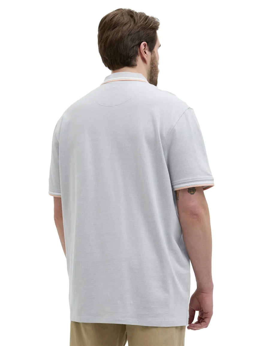 Jack & Jones polo grijs 3-knoops katoen