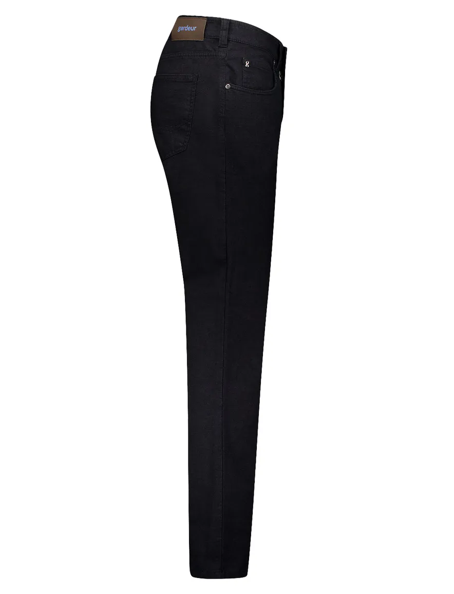 Gardeur broek 5-pocket zwart
