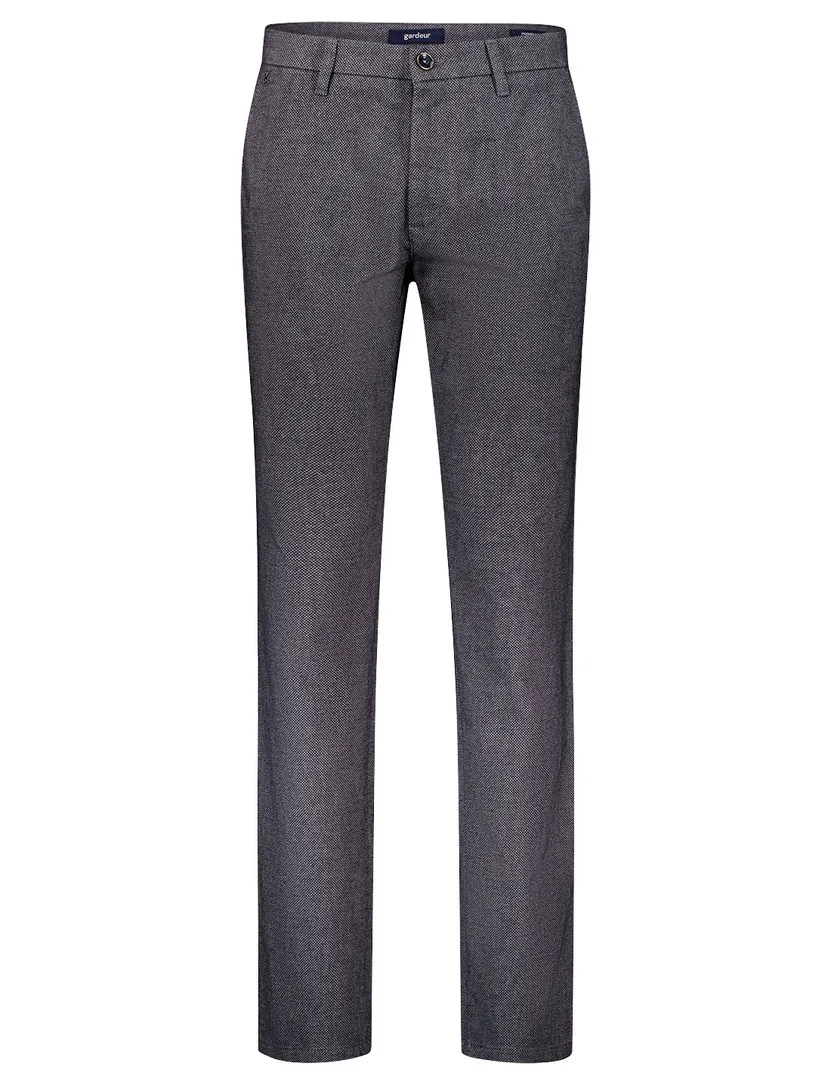 katoenen broek Gardeur grijs