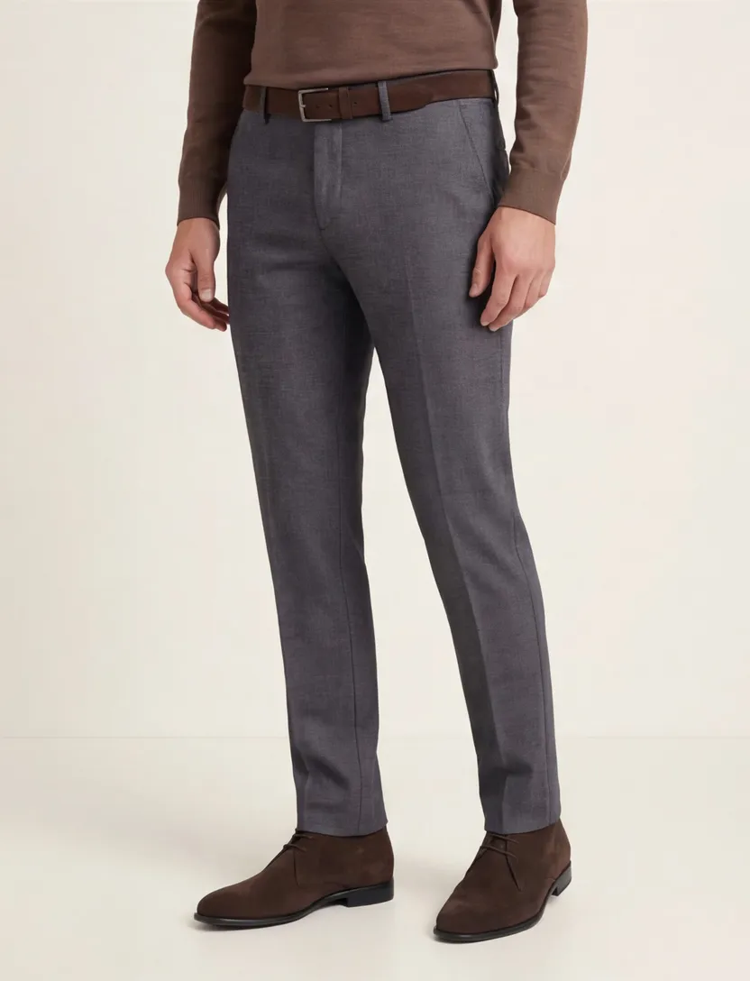 katoenen broek Gardeur grijs