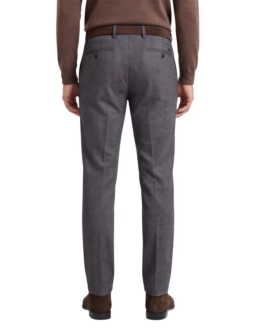 katoenen broek Gardeur grijs