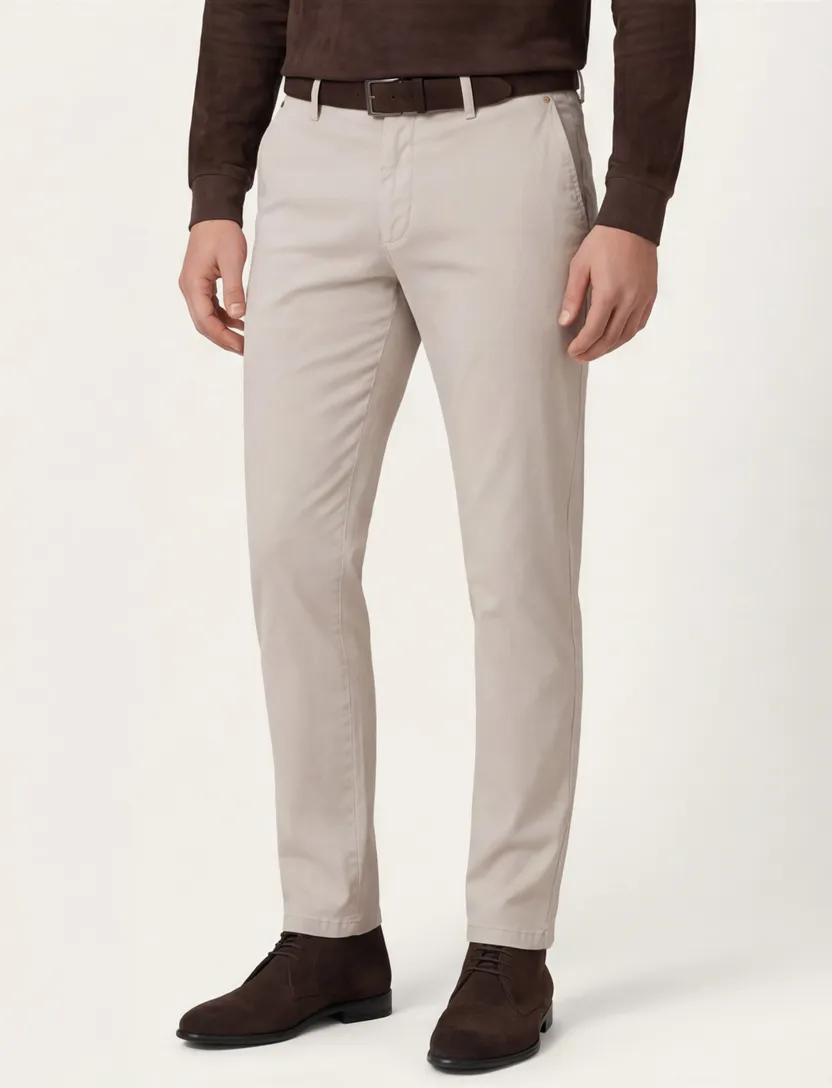 Gardeur pantalon normale fit effen beige