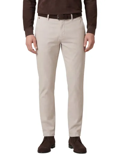 Gardeur Gardeur pantalon normale fit effen beige