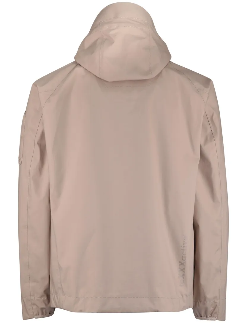 Camel active beige effen tussenjas normale fit katoen