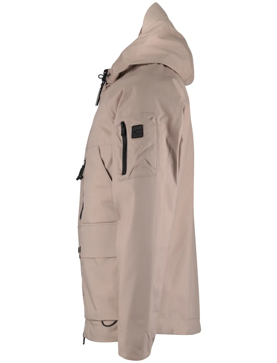 Camel active tussenjas effen beige normale fit katoen