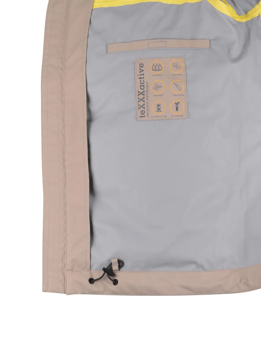 Camel active tussenjas effen beige normale fit katoen