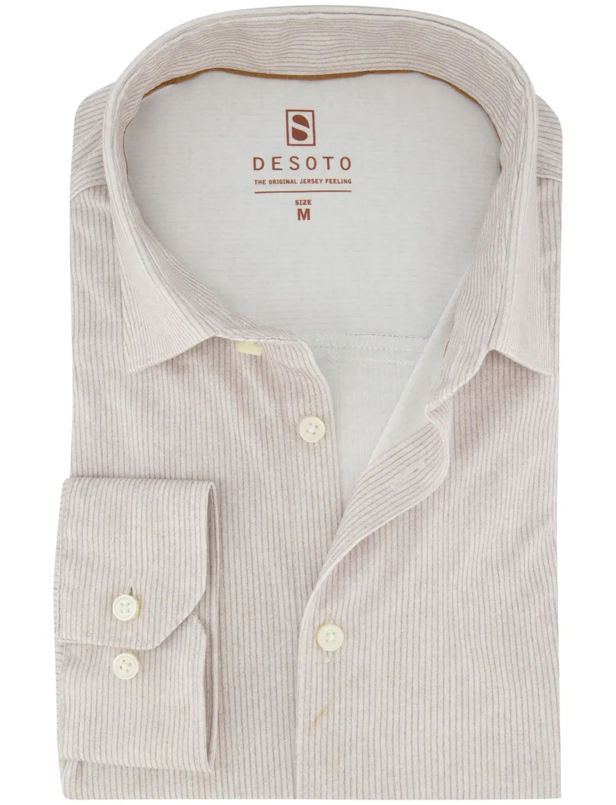 Desoto corduroy overhemd jersey beige