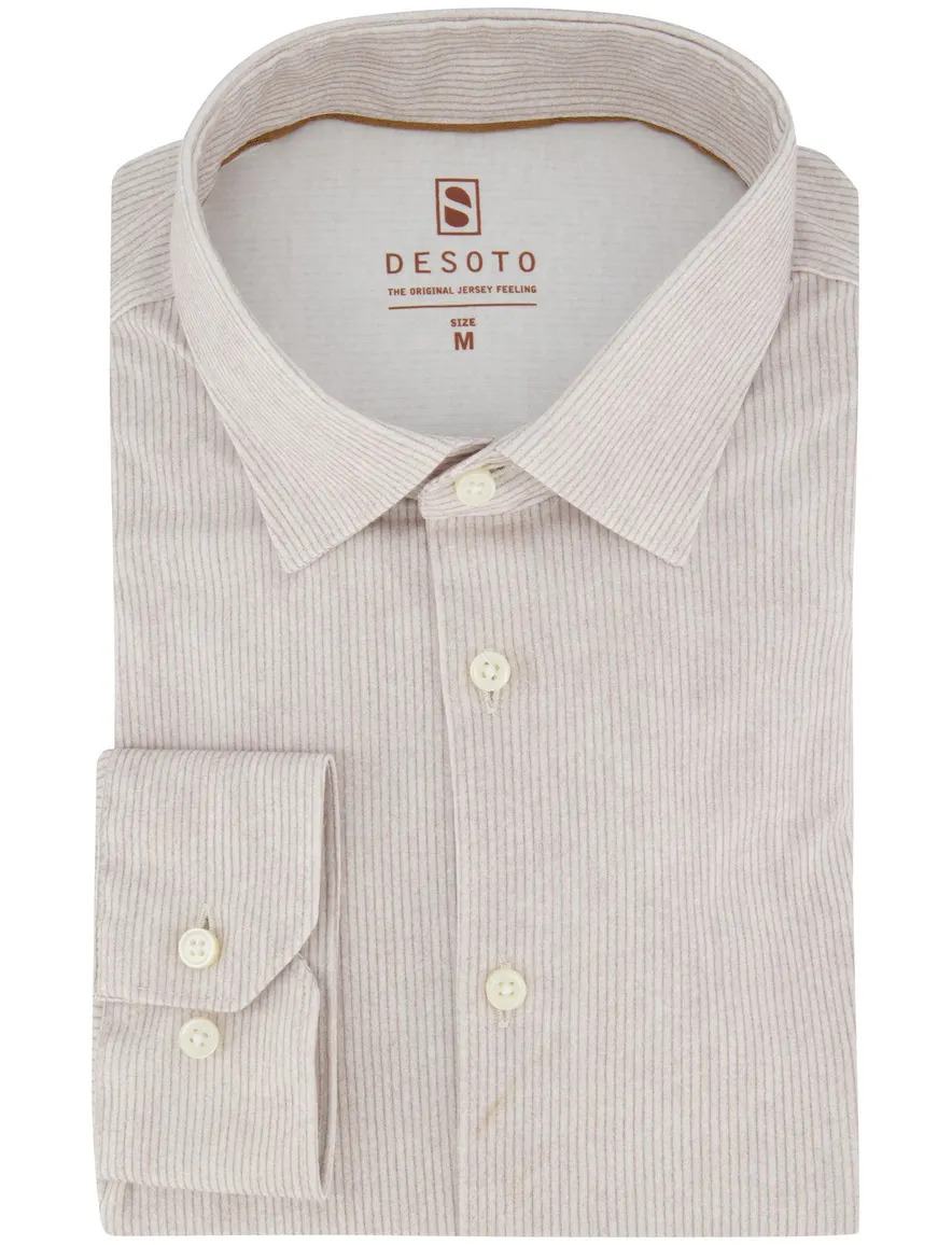 Desoto corduroy overhemd jersey beige