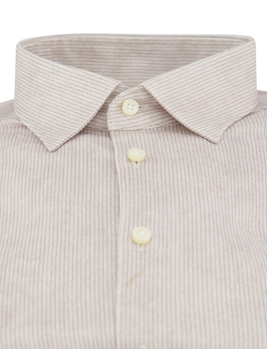 Desoto corduroy overhemd jersey beige