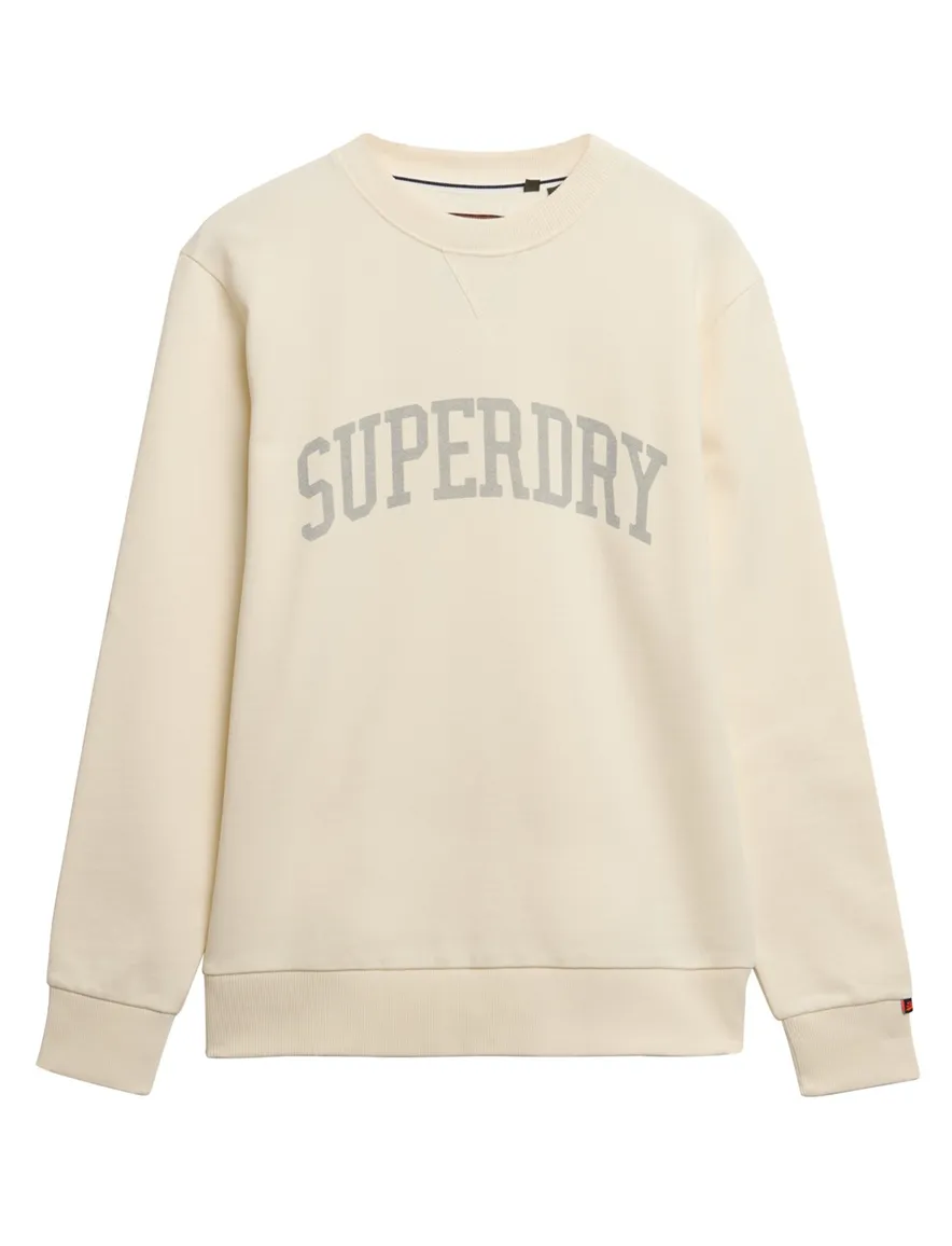 Superdry sweater creme effen Athletic Essentials