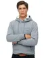 Superdry hoodie lichtblauw effen opdruk capuchon