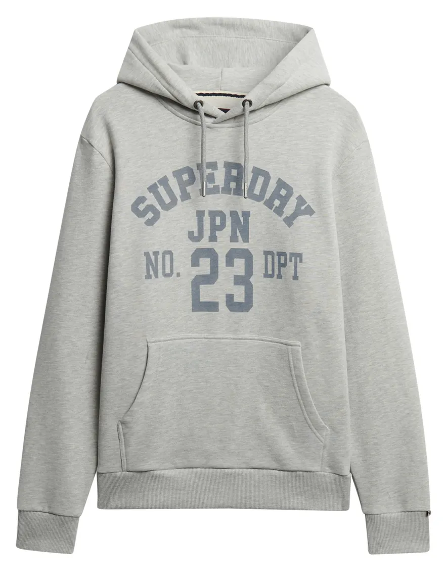 Superdry hoodie wit katoen opdruk geprint