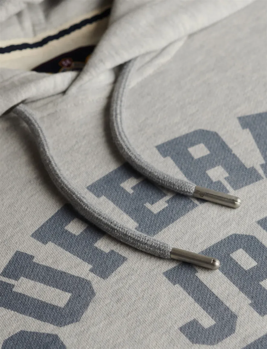 Superdry hoodie grijs katoen opdruk