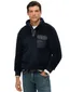 Superdry Trui Donkerblauw Half Zip borstzak fleece