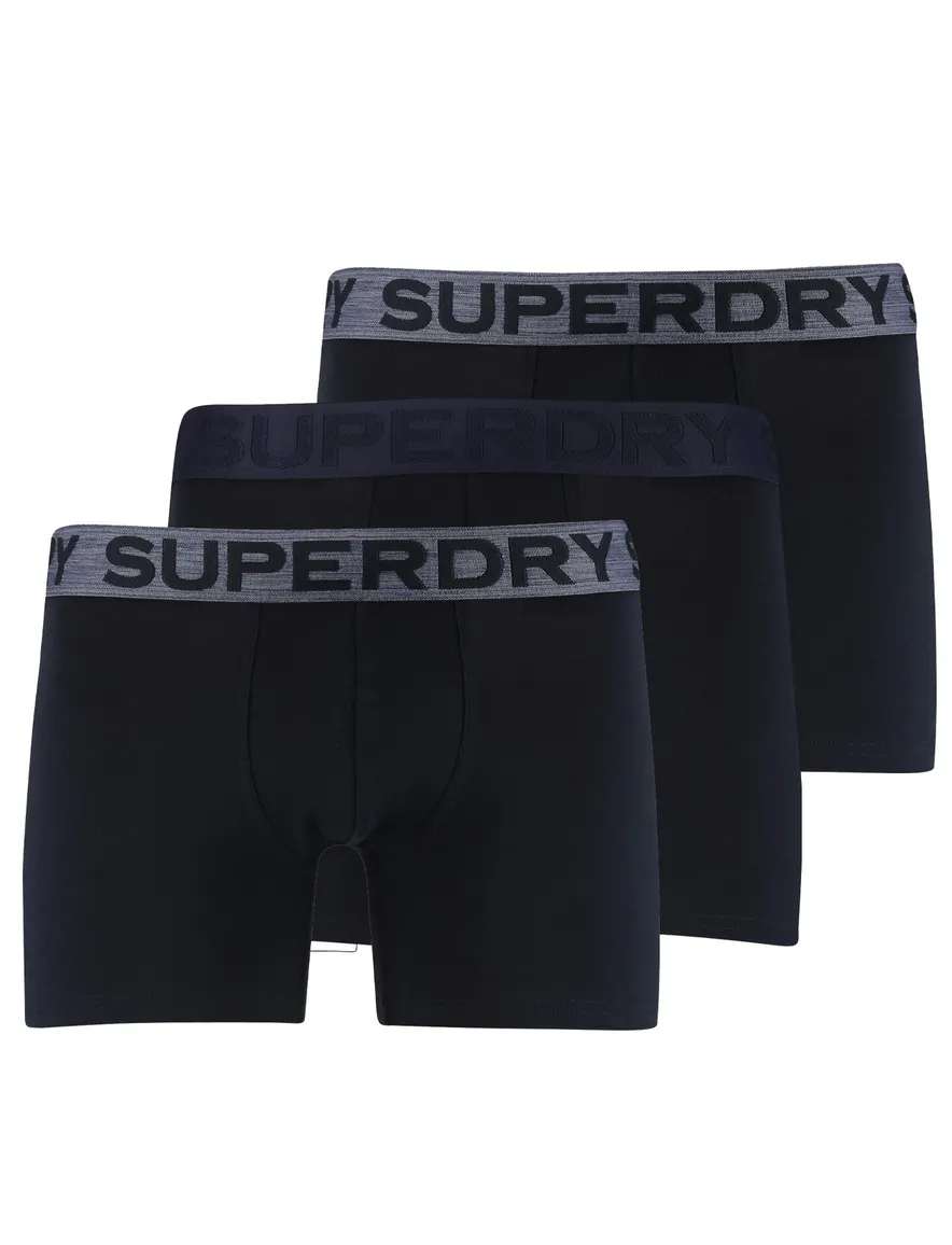 Superdry boxershorts 3-pack donkerblauw