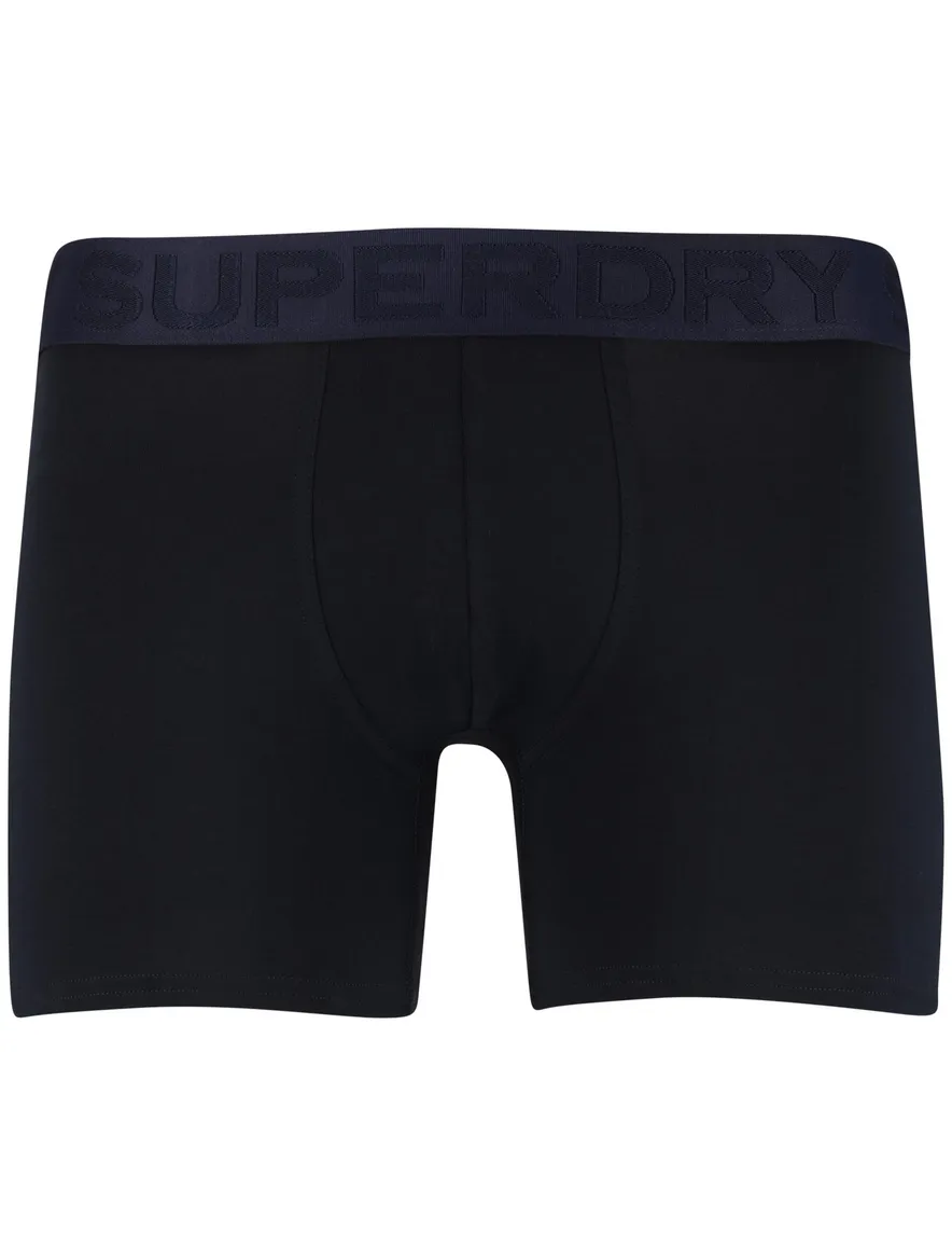 Superdry boxershorts 3-pack effen donkerblauw